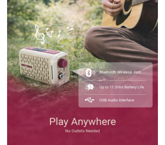 HOTONE AP-5WH Multifunctional Modern Bluetooth Modeling Amplifier, WHITE Edition