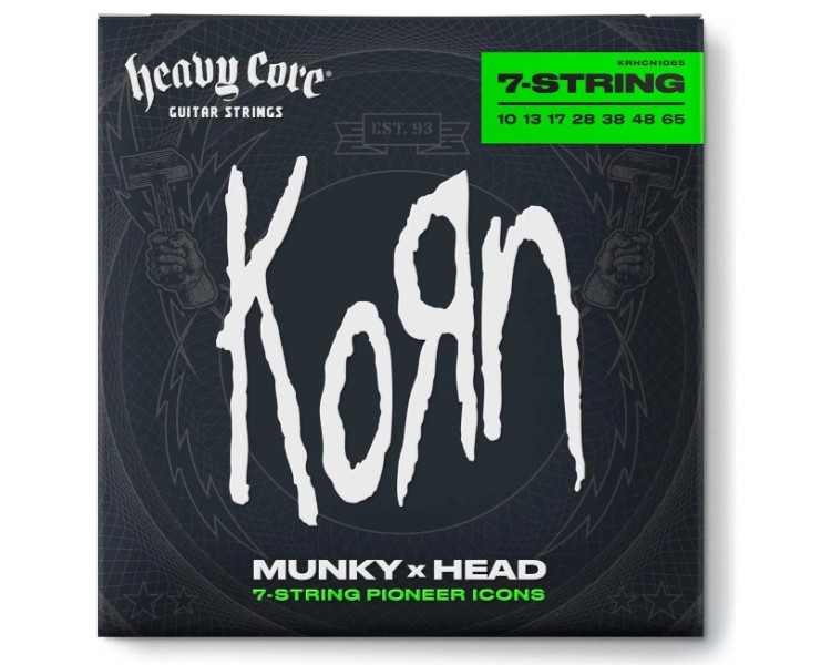 JIM DUNLOP KRHCN1065 KORN HEAVY CORE STRINGS 10/65 - 7/SET