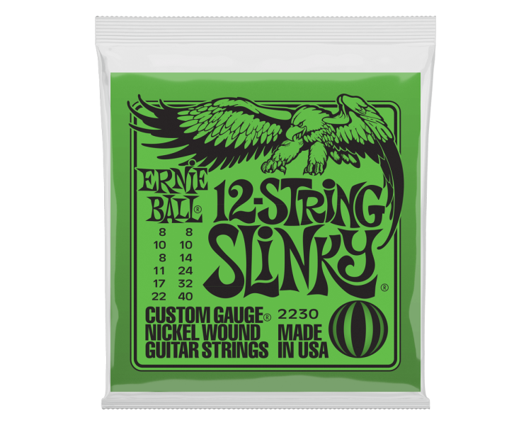 ERNIE BALL 2230 NICKL 12-SLINKY SET 12 CUERDAS 08-40