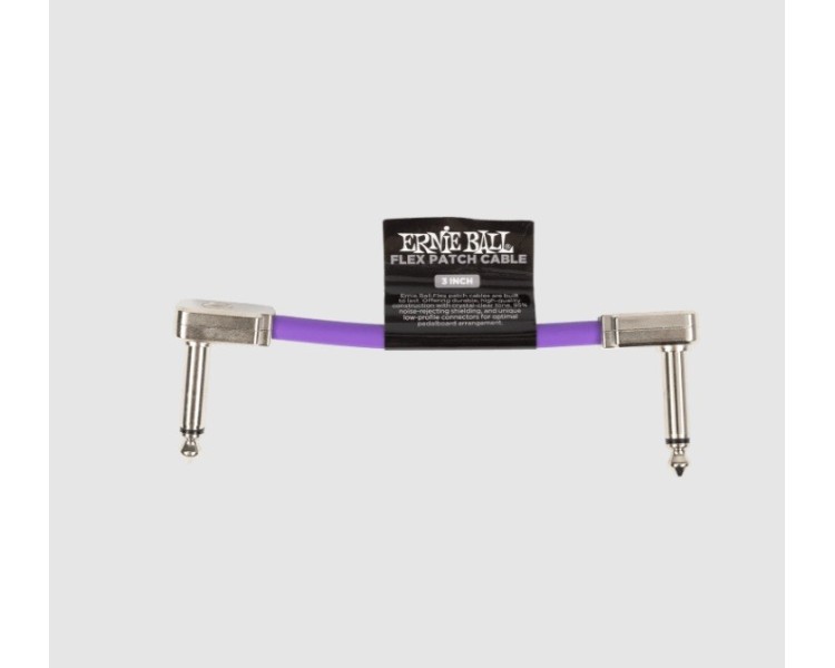 ERNIE BALL P06446 FLEX PATCH CABLE 3IN - PURPLE - SINGLE