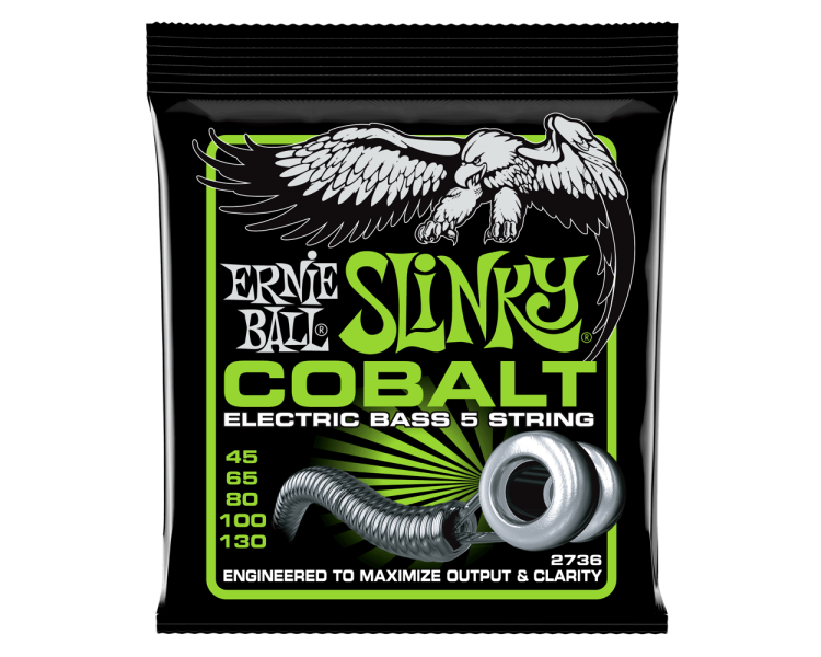 ERNIE BALL 2736 COBALT BASS SLINKY 5 CUERDAS 45-65-80-100-130