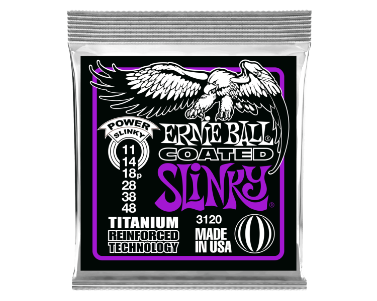 ERNIE BALL 3120 COATED POWER SLINKY  11-14-18p-28-38-48
