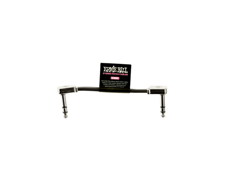 ERNIE BALL 6407 CABLE STEREO TRS DE 7,6 CM- NEGRO