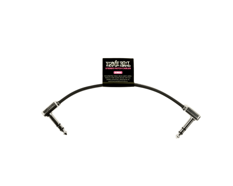 ERNIE BALL 6408 CABLE STEREO TRS DE 15 CM- NEGRO