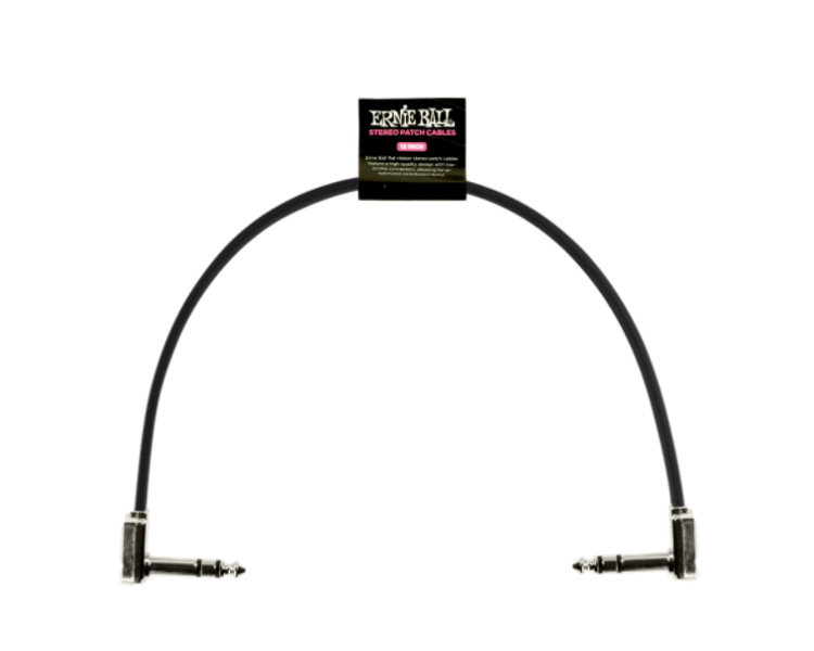 ERNIE BALL 6409 CABLE STEREO TRS DE 30CM- NEGRO