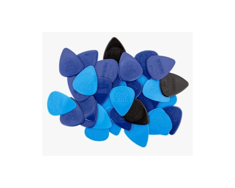 9133 ERNIE BALL 50 NYLON PICKS MIX H,M,T