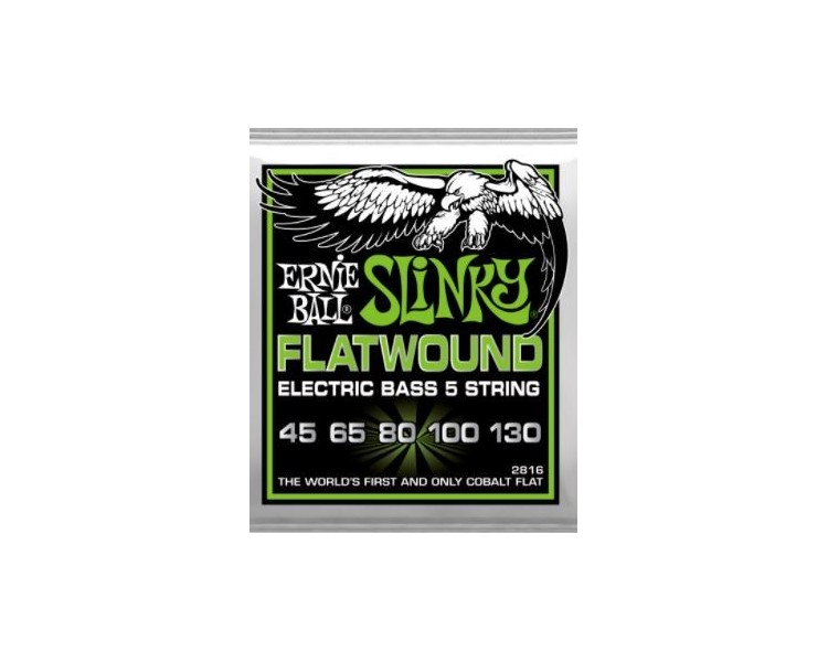 ERNIE BALL 2816 SLINKY FLATWOUND 5 CUERDAS 45-65-80-100-130
