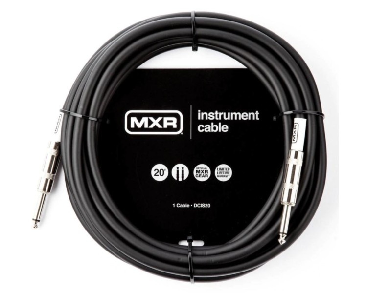 MXR by DUNLOP DCIS20 MXR CABLE 6 MTS 20' STRAIGHT/STRAIGHT