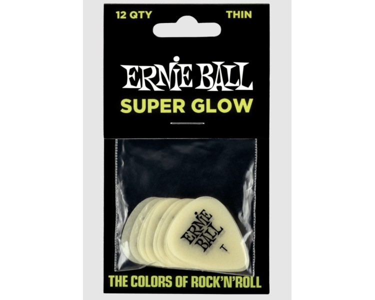 ERNIE BALL 9224 PACK 12 UNIDADES GLOW/DRK THIN