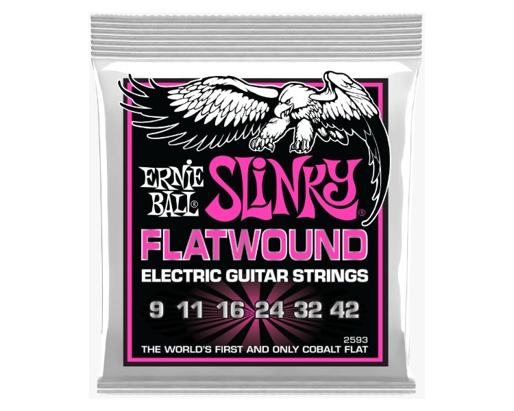 ERNIE BALL 2593  GUITAR ELECTRIC FLATWOUND 9-42