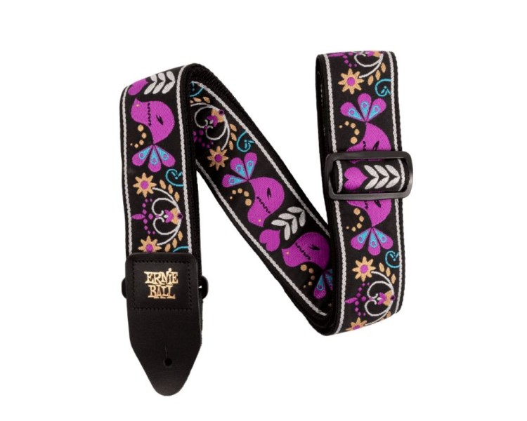 ERNIE BALL 5331 PURPLE BIRD LUPIN JACQUARD STRAP
