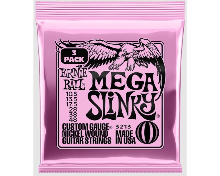 ERNIE BALL 3213 MEGA SLINKY  3 PACK 10.5-48
