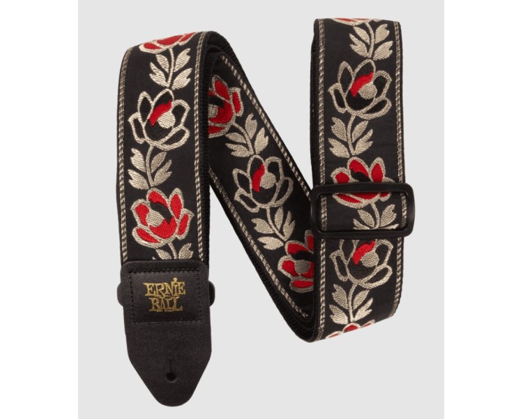 ERNIE BALL P05380 CLASSIC JACQUARD GUITAR STRAP/BASS STRAP - NOBLE ROSE