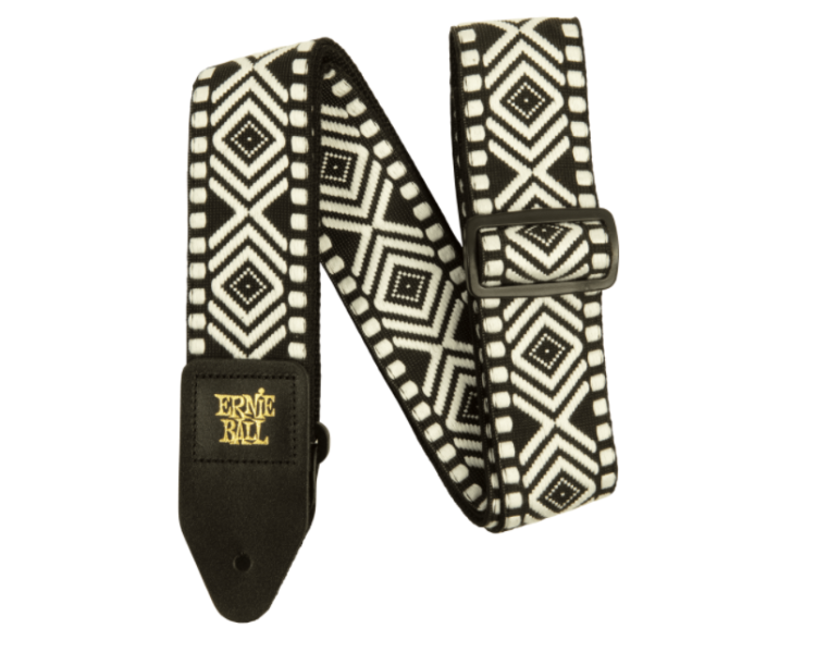 ERNIE BALL 5343 CLASSIC JACQUARD GUITAR STRAP/BASS STRAP - WHITE SAVANNAH
