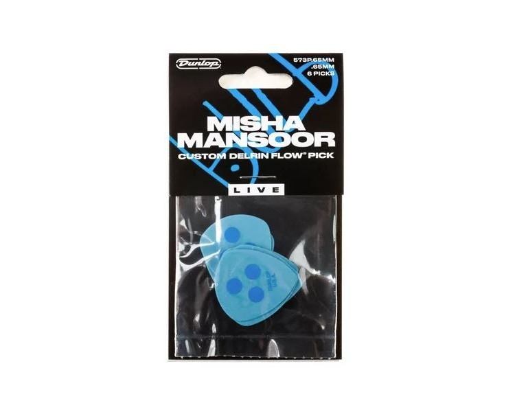 JIM DUNLOP 573P065MM DELRIN FLOW MISHA LIVE-6/PLYPK