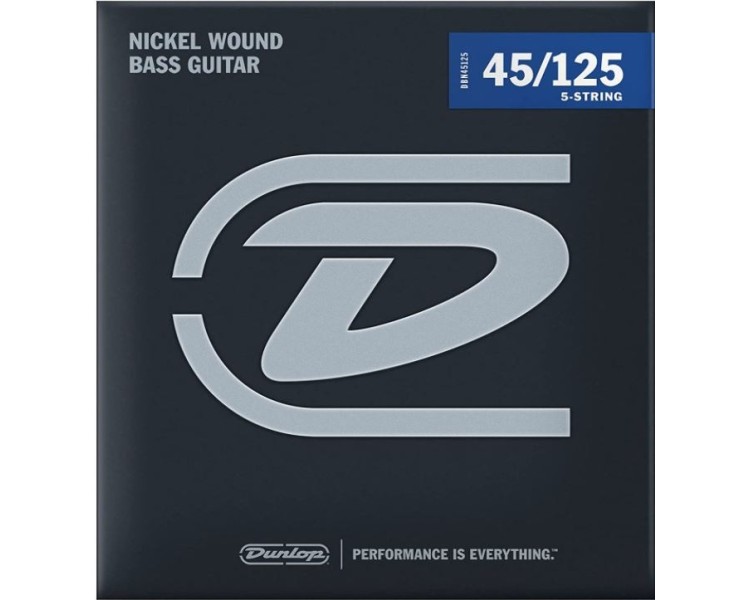 DBN45125 JIM DUNLOP BASS-NKL MED-5/SET 45/125