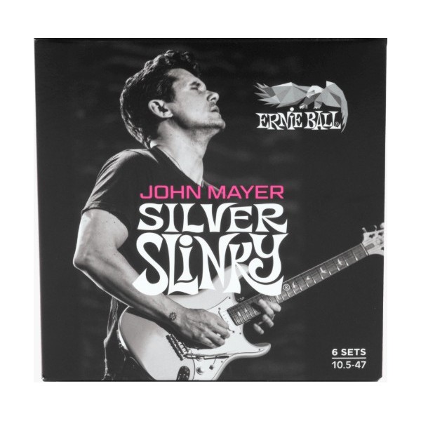 ERNIE BALL P03817 JOHN MAYER SILVER SLINKY 6 PACK