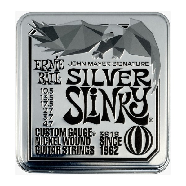 ERNIE BALL P03818 JOHN MAYER SILVER SLINKY 3 PACK