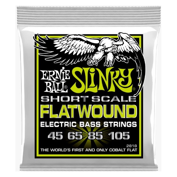 ERNIE BALL 2818 ESCALA CORTA REGULAR SLINKY COBALT FLATWOUND 045, 065, 085, 105