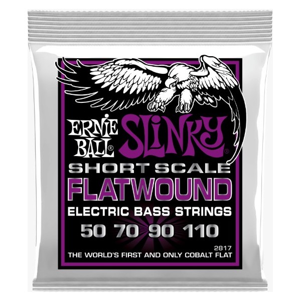 ERNIE BALL 2817 ESCALA CORTA POWER SLINKY COBALT FLATWOUND 050, 070, 090, 110