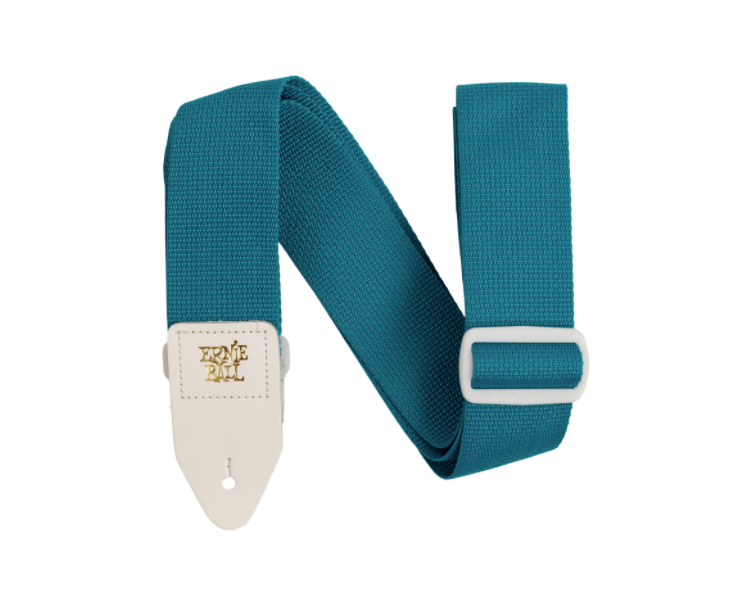 ERNIE BALL 5349 CORREA DE GUITARRA/BAJO POLYPRO VERDE AZULADO CON BLANCO